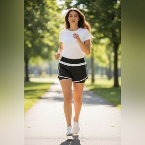 Athleta Black and White Athletic Shorts
